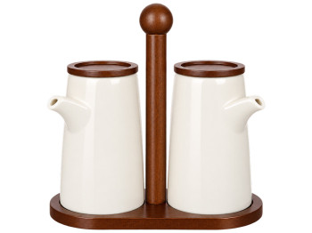 Набор для масла и соуса Natural Serving Cream на подставке, 19×9,5×18,5 см, 300 мл