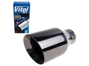 Насадка на глушитель VITOL НГ-1017-BK, вход D76мм, длина 203мм, выход D114мм