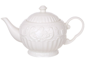Чайник фарфоровый Elegance White, белый, 900 мл