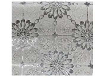 Клеенка виниловая ажурная "Lace" с серебром 1,37x20 метров (цена за рулон)