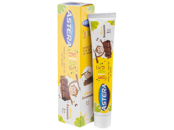 Зубна паста дитяча Astera Kids "Choco Brownie" від 2 років, з м'яким смаком шоколадного брауні 50мл