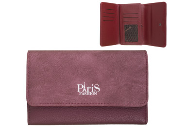 Кошелек женский кожзам. красный "Paris" 16х3х10см