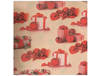 Бумага упаковочная крафт новогодняя, 10л/уп