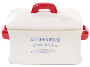 Масленка керамическая Red&Blue, 16см УЦЕНКА