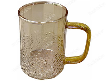 Чашка полупрозрачная с золотым напылением, 350мл