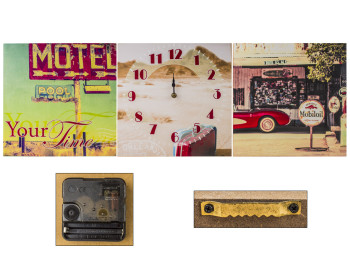 Часы настенные на полотне Хайвей МДФ 90х30см