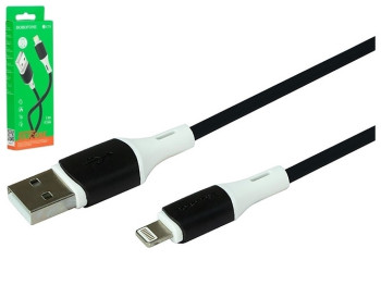 Кабель USB Borofone BX79 Silicone Lightning 2.4A, Чорний