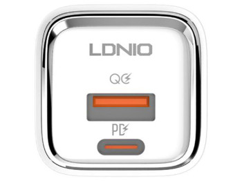 Мережевий зарядний пристрій LDNIO A2317C PD/QC 30W Колір Білий