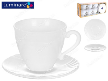 Сервиз чайный Luminarc Cadix блюдце - 6шт, чашка 220мл - 6шт (цена за набор 12 предметов) 37784