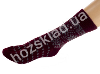 Носки женские зимние 335, р.21-23 (35-37р.) (цвет бордо 1170) Дюна