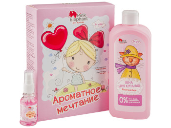 Набір подар. дит. Pink elephant "Ароматне мріяння" for girls (піна д/куп. 500мл+запашна вода 30мл)