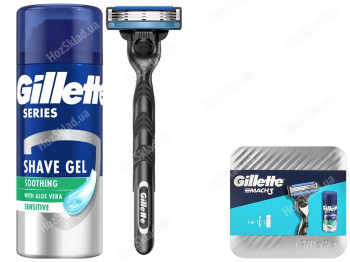 Подарочный набор Gillette Mach 3 (Бритва+1 картридж+Гель для бритья Series, 75мл)