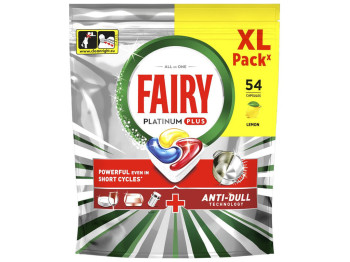 Капсули для посудомийних машин Fairy Platinum Plus All in One, аромат лимон, 54шт