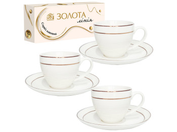 Сервиз кофейный Золотая линия, 100мл (цена за набор 12 предметов)