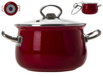 Кастрюля Infinity Red, с крышкой, 18см, 2,9л, 8690068737202