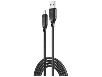 Кабель USB XO NB235 Zebra series Braided 2.4A Micro Цвет Черный