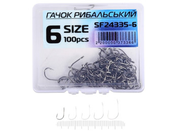 Крючок рыболовный №6 (цена за упаковку 100шт)