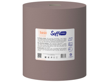 Полотенца бумажные SoffiPro Basic фиолетовые, однослойные (цена за 1 рулон)