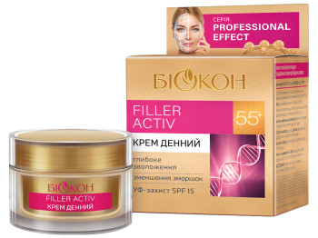 Крем для обличчя денний Біокон Professional effect filler activ 55+ 50мл