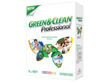 Пральний порошок Green&Clean для кольорової білизни, 50 прань 5кг