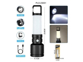 Ліхтар + світильник CH-23051-3W+SMD, Li-Ion акумулятор, карабін-кемпінг (CH-23051-3)