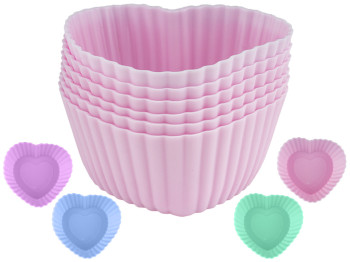 Формочки для кексов силиконовые Stenson 7х7х3см (цена за набор 6шт)