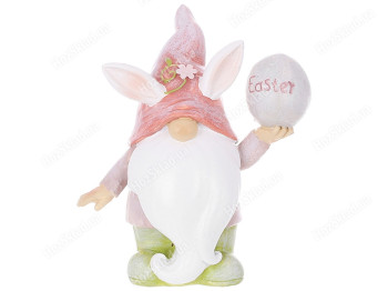 Декоративная статуэтка Гномик с яйцом, 10,5см