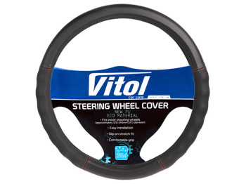 Чехол на руль Vitol VLU-1909339 BK, размер M (37-39см), черный