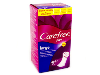 Прокладки ежедневные Carefree "Рlus Large" 2капли 36шт