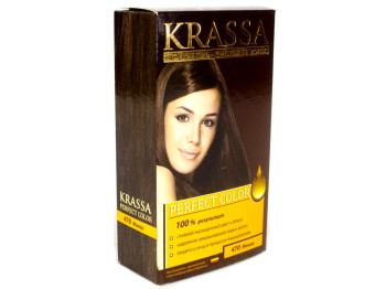 Гель-краска для волос стойкая "Krassa Perfect Color" с окислителем 9% тон 470 Мокко