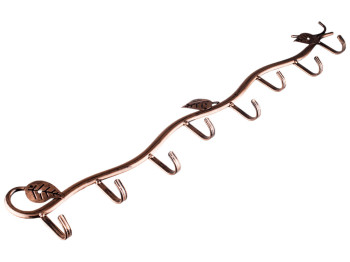 Вешалка настенная Ветка 8 крючков 63х4х10см