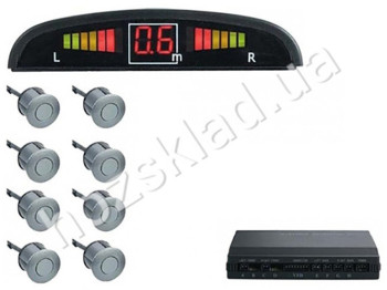 Парктроник TIGER TG-P8/LED/8 датчика D18мм коннектор silver/silver