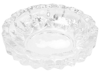 Пепельница стеклянная Блеск, 11,7см, прозрачная