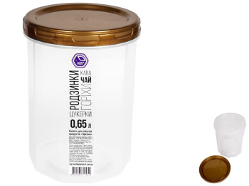 Емкость для сыпучих продуктов, 0,65л, Gold крышка