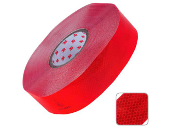 Стрічка світловідбивна, 5см х 25м, RED (10311/47677)