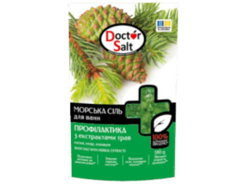 Соль для ванн Doctor Salt, с экстрактами хвои, кедра, эхинацеи и камфоры, 530г