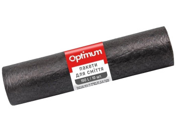 Пакети для сміття Pro service Optimum, 160л, 10шт, 85х105см, чорний LD