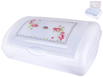 Хлебница PlastArt белая 43x29x18см