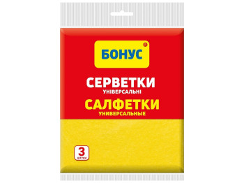 Салфетки вискозные Бонус, 3шт