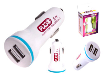 Зарядное устройство, автомобильное PULSO C-1023W (2 USB) 12/24В, 5В, 1A