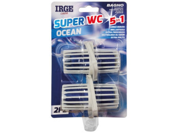 Блок-дезодорант туалетный Irge Casa Super WC 5в1 Ocean, аромат океан, 2×40г, 2шт