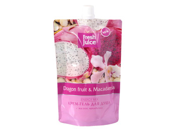 Крем-гель для душу Fresh Juice дой-пак "Dragon fruit & Macadamia" пітайя і макадамиа 170мл