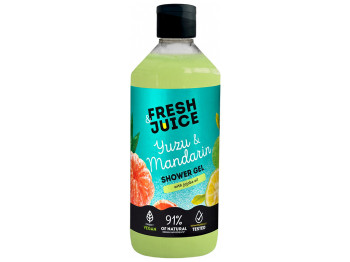 Гель для душа Fresh Juice, Yuzu & Mandarin, с маслом жожоба, аромат цитрусовый, 473мл