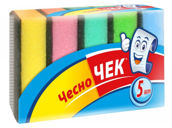 Губки кухонная чесноЧек 9,5х2,5х6см 5шт