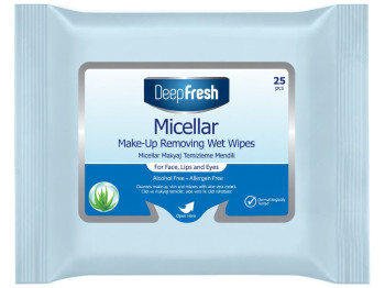 Салфетки влажные DeepFresh Micellar Make-Up, мицеллярные, для демакияжа, нетканое полотно, 25шт