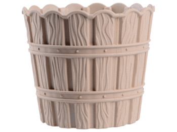 Горщик для квітів Violet House Bamboo Beige, із дренажем, 1,2л, 8690071225772