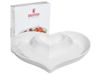 Менажниця порцелянова Серце 28х22х5см