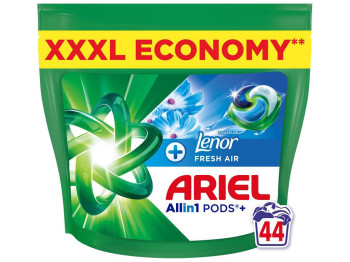 Капсулы для стирки Ariel Pods+ All-in-1 Touch of Lenor, универсальные, аромат свежести, 44шт