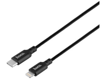 Кабель USB Hoco X14 Double Speed PD 20W Type-C to Lightning 2m Цвет Чёрный