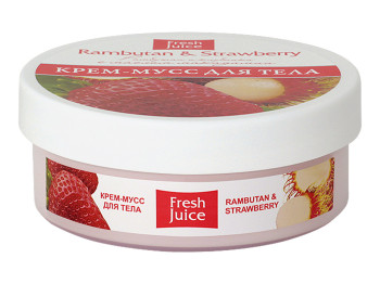 Крем-мус для тіла Fresh Juice "Rambutan and Strawberry" (рамбутан і полуниця) 225мл